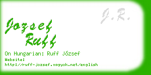 jozsef ruff business card